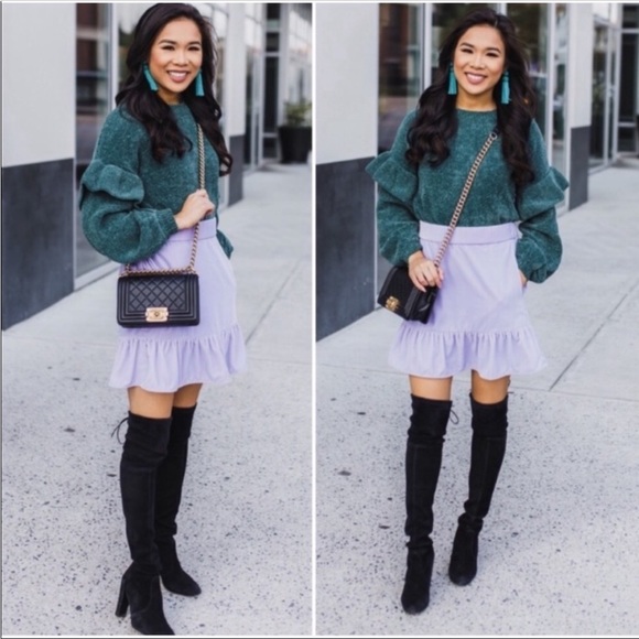 NWOT J. Crew | Elastic Waist Lilac Skirt - Picture 2 of 9